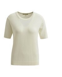 weißer Pullover mit einem Rundhalsausschnitt von Smith & Soul