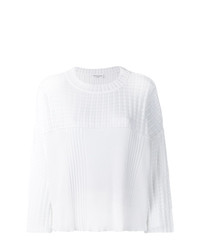 weißer Pullover mit einem Rundhalsausschnitt von Sonia Rykiel