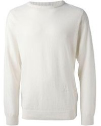 weißer Pullover mit einem Rundhalsausschnitt von Soulland