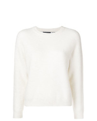 weißer Pullover mit einem Rundhalsausschnitt von Sport Max Code
