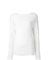 weißer Pullover mit einem Rundhalsausschnitt von Stella McCartney