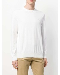 weißer Pullover mit einem Rundhalsausschnitt von Polo Ralph Lauren