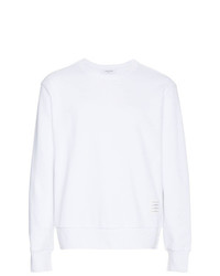 weißer Pullover mit einem Rundhalsausschnitt von Thom Browne