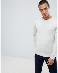 weißer Pullover mit einem Rundhalsausschnitt von Threadbare