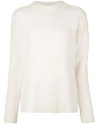 weißer Pullover mit einem Rundhalsausschnitt von Tibi