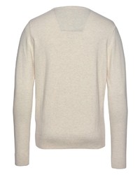 weißer Pullover mit einem Rundhalsausschnitt von Tom Tailor