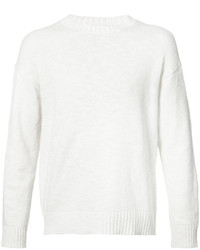 weißer Pullover mit einem Rundhalsausschnitt von TOMORROWLAND