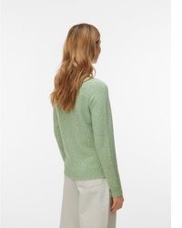weißer Pullover mit einem Rundhalsausschnitt von Vero Moda
