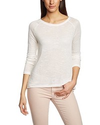 weißer Pullover mit einem Rundhalsausschnitt von VILA CLOTHES