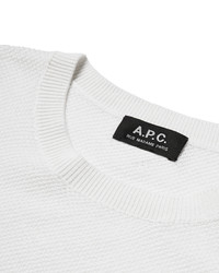 weißer Pullover mit einem Rundhalsausschnitt von A.P.C.