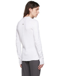 weißer Pullover mit einem Rundhalsausschnitt von Label Under Construction