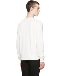 weißer Pullover mit einem Rundhalsausschnitt von BLK DNM