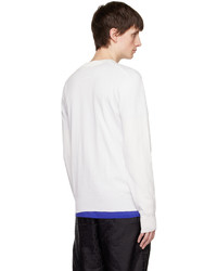 weißer Pullover mit einem Rundhalsausschnitt von Moschino