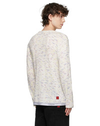 weißer Pullover mit einem Rundhalsausschnitt von Clot