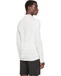 weißer Pullover mit einem Rundhalsausschnitt von Rick Owens