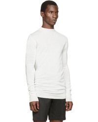 weißer Pullover mit einem Rundhalsausschnitt von Rick Owens