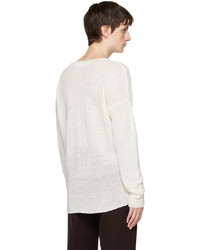weißer Pullover mit einem Rundhalsausschnitt von Isabel Benenato