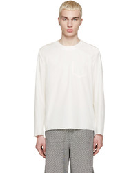 weißer Pullover mit einem Rundhalsausschnitt von Yang Li