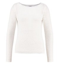 weißer Pullover mit einem Rundhalsausschnitt von Zalando Essentials