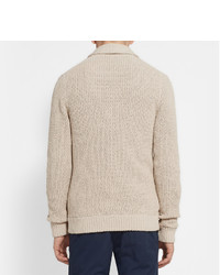 weißer Pullover mit einem Schalkragen von Club Monaco