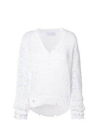 weißer Pullover mit einem V-Ausschnitt von IRO
