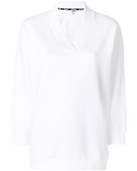 weißer Pullover mit einem V-Ausschnitt von Kenzo