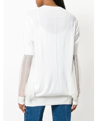 weißer Pullover mit einem V-Ausschnitt von Givenchy