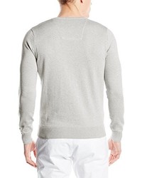 weißer Pullover mit einem V-Ausschnitt von Tom Tailor