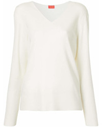 weißer Pullover mit einem V-Ausschnitt von TOMORROWLAND