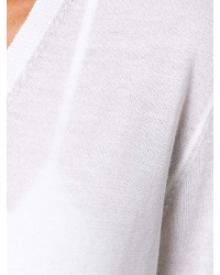 weißer Pullover mit einem V-Ausschnitt von Tom Ford