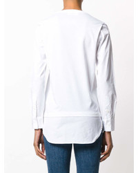 weißer Pullover mit einem V-Ausschnitt von Dsquared2