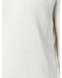 weißer Pullover mit einem V-Ausschnitt von Maison Margiela