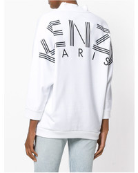 weißer Pullover mit einem V-Ausschnitt von Kenzo