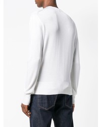 weißer Pullover mit einem V-Ausschnitt von Tom Ford