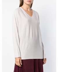 weißer Pullover mit einem V-Ausschnitt von Hemisphere