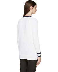 weißer Pullover mit einem V-Ausschnitt von Rag & Bone