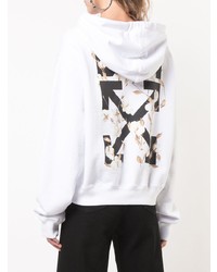 weißer Pullover mit einer Kapuze von Off-White