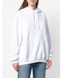 weißer Pullover mit einer Kapuze von MSGM