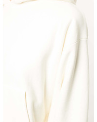 weißer Pullover mit einer Kapuze von CITYSHOP