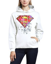 weißer Pullover mit einer Kapuze von DC Universe