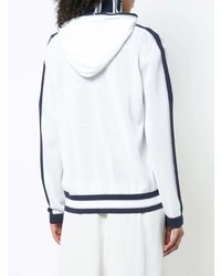 weißer Pullover mit einer Kapuze von D-Exterior