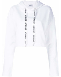 weißer Pullover mit einer Kapuze von Dondup