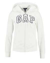 weißer Pullover mit einer Kapuze von Gap