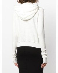 weißer Pullover mit einer Kapuze von Rick Owens DRKSHDW