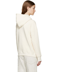 weißer Pullover mit einer Kapuze von Simon Miller