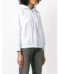 weißer Pullover mit einer Kapuze von Helmut Lang