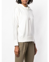 weißer Pullover mit einer Kapuze von Fabiana Filippi