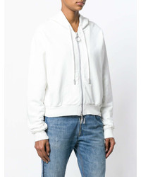 weißer Pullover mit einer Kapuze von Off-White