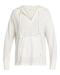 weißer Pullover mit einer Kapuze von Roxy