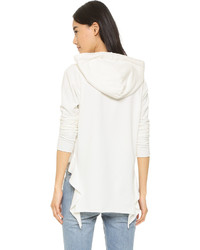 weißer Pullover mit einer Kapuze von NSF